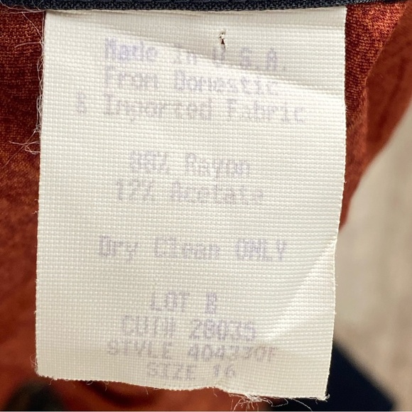 Vintage CAROLE LITTLE Blazer Women 16 Patchwork Art To Wear Oversized Rayon USA - Picture 15 of 15